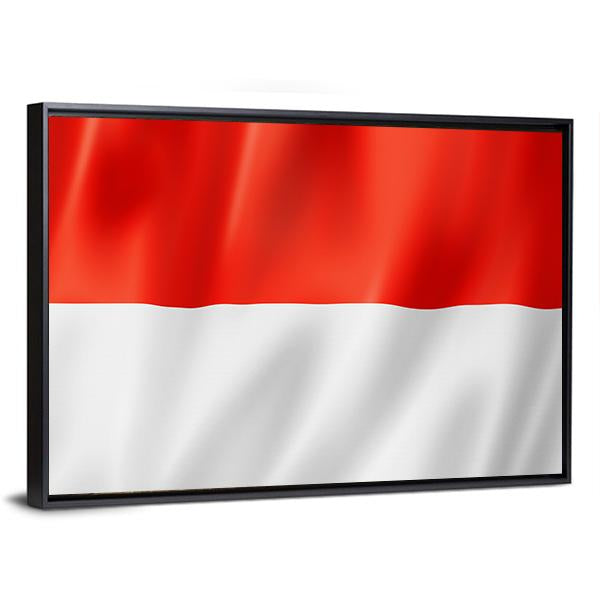 Indonesia Flag Canvas Wall Art-3 Horizontal-Gallery Wrap-25" x 16"-Tiaracle