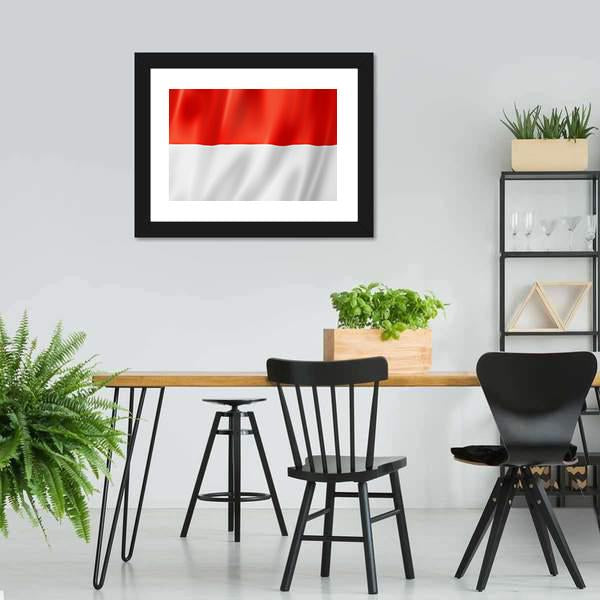Indonesia Flag Canvas Wall Art-3 Horizontal-Gallery Wrap-25" x 16"-Tiaracle