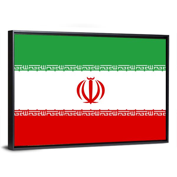 Iran Flag Canvas Wall Art-3 Horizontal-Gallery Wrap-25" x 16"-Tiaracle