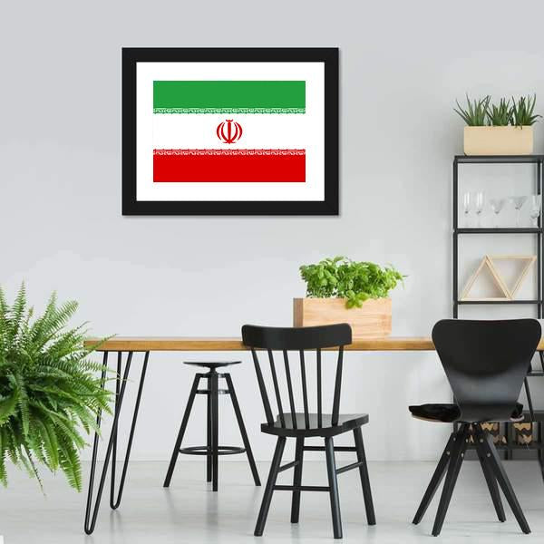 Iran Flag Canvas Wall Art-3 Horizontal-Gallery Wrap-25" x 16"-Tiaracle