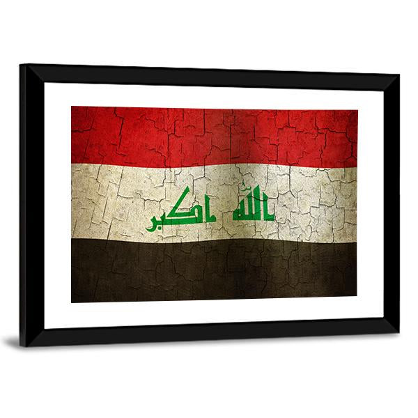 Iraq Flag Canvas Wall Art-3 Horizontal-Gallery Wrap-25" x 16"-Tiaracle