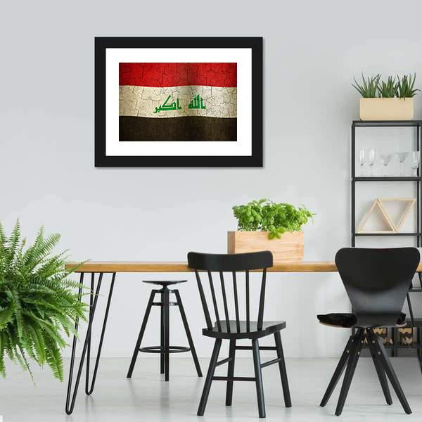 Iraq Flag Canvas Wall Art-3 Horizontal-Gallery Wrap-25" x 16"-Tiaracle