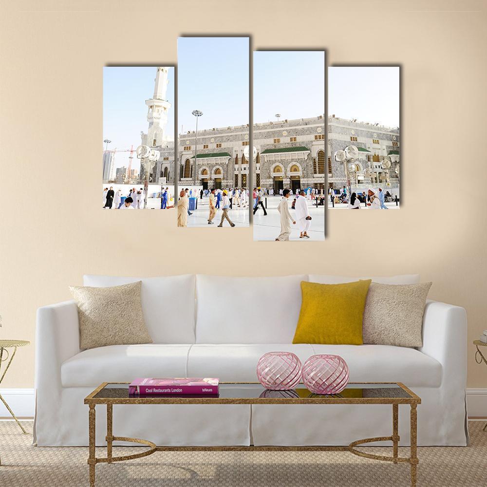 Islamic Holy Place Mecca Canvas Wall Art-4 Pop-Gallery Wrap-50" x 32"-Tiaracle