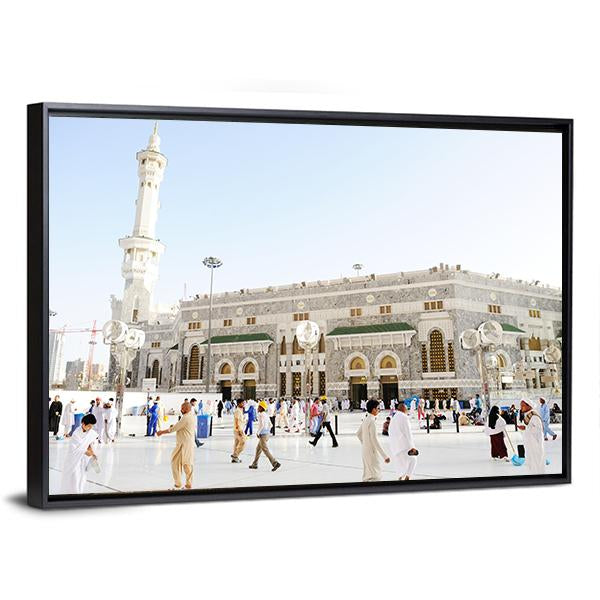 Islamic Holy Place Mecca Canvas Wall Art-3 Horizontal-Gallery Wrap-25" x 16"-Tiaracle