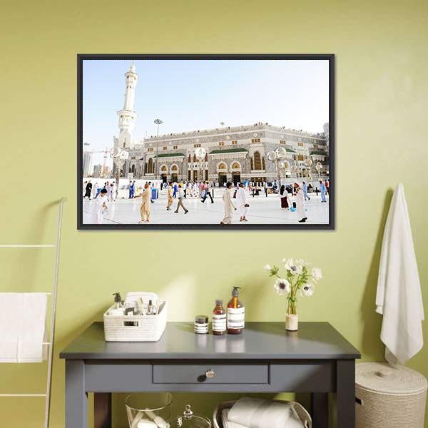 Islamic Holy Place Mecca Canvas Wall Art-3 Horizontal-Gallery Wrap-25" x 16"-Tiaracle