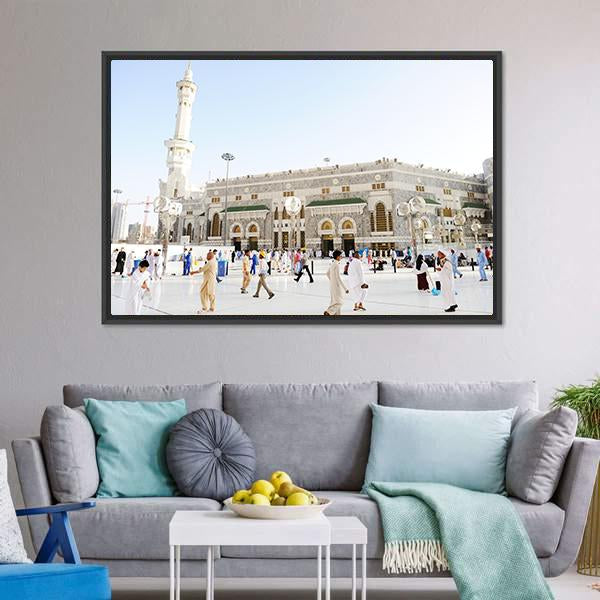 Islamic Holy Place Mecca Canvas Wall Art-3 Horizontal-Gallery Wrap-25" x 16"-Tiaracle