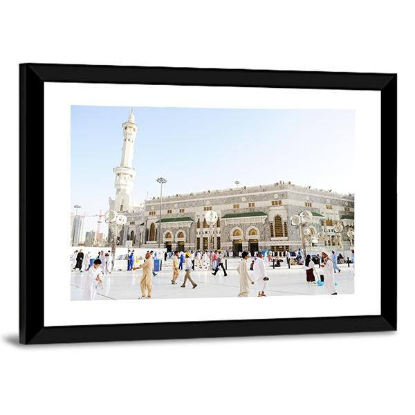 Islamic Holy Place Mecca Canvas Wall Art-3 Horizontal-Gallery Wrap-25" x 16"-Tiaracle