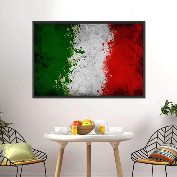 Italy Flag Canvas Wall Art-3 Horizontal-Gallery Wrap-25" x 16"-Tiaracle