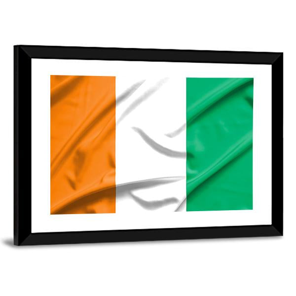 Ivory Coast Flag Canvas Wall Art-3 Horizontal-Gallery Wrap-25" x 16"-Tiaracle