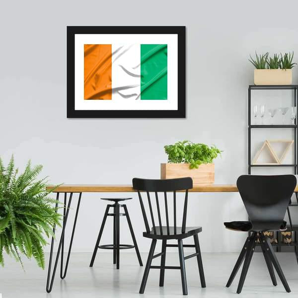 Ivory Coast Flag Canvas Wall Art-3 Horizontal-Gallery Wrap-25" x 16"-Tiaracle