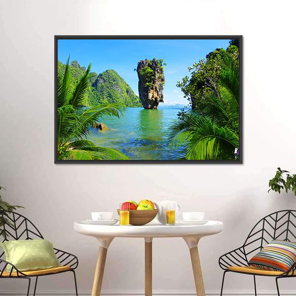 James Bond Island Canvas Wall Art-3 Horizontal-Gallery Wrap-25" x 16"-Tiaracle
