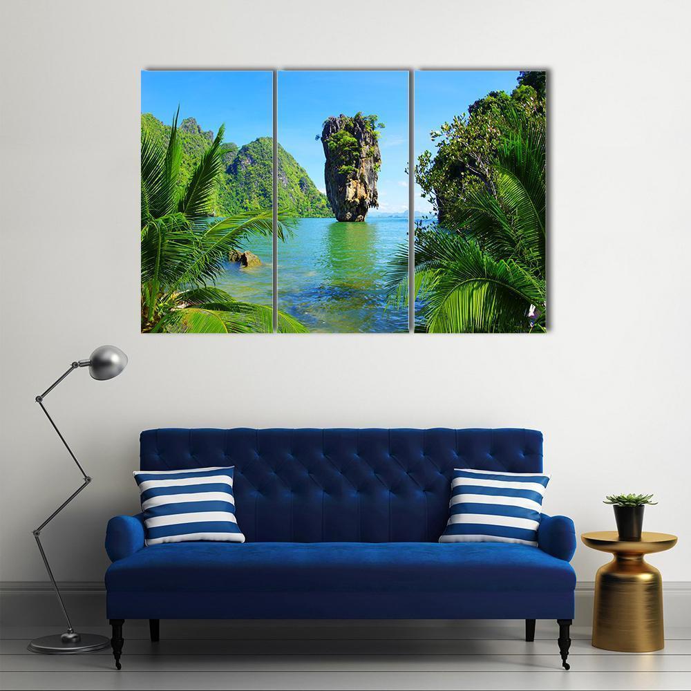 James Bond Island Canvas Wall Art-3 Horizontal-Gallery Wrap-37" x 24"-Tiaracle