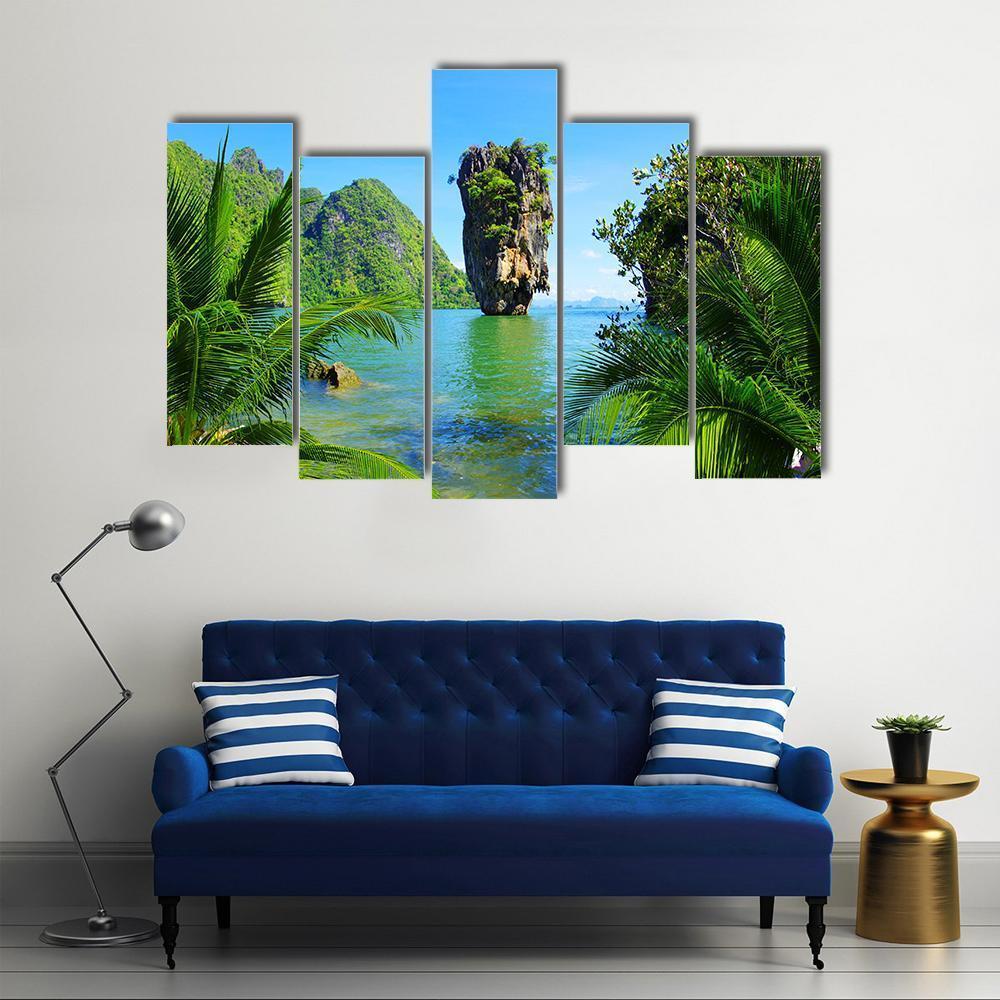 James Bond Island Canvas Wall Art-5 Pop-Gallery Wrap-47" x 32"-Tiaracle