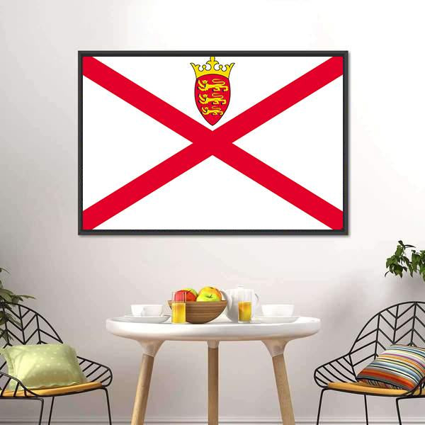 Jersey Flag Canvas Wall Art-3 Horizontal-Gallery Wrap-25" x 16"-Tiaracle