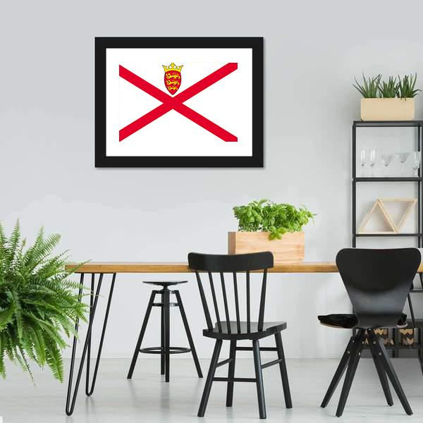Jersey Flag Canvas Wall Art-3 Horizontal-Gallery Wrap-25" x 16"-Tiaracle