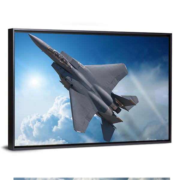 Jet Fighter Canvas Wall Art-3 Horizontal-Gallery Wrap-25" x 16"-Tiaracle