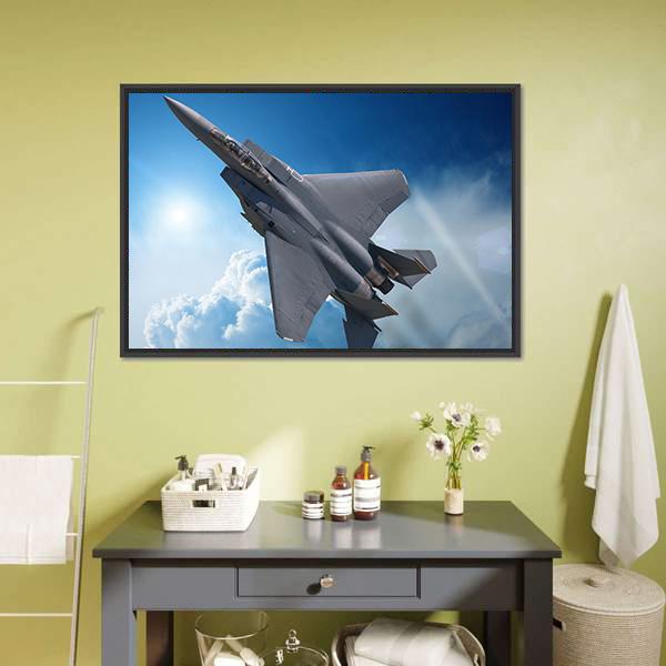 Jet Fighter Canvas Wall Art-3 Horizontal-Gallery Wrap-25" x 16"-Tiaracle