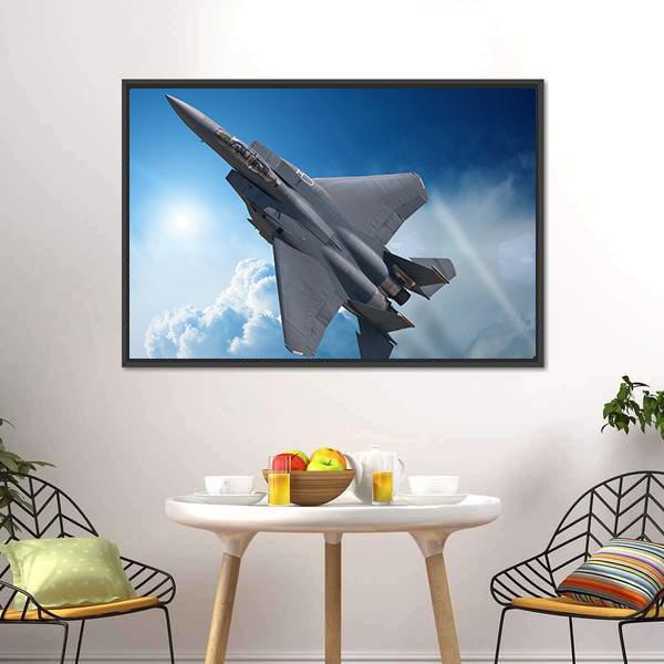 Jet Fighter Canvas Wall Art-1 Piece-Floating Frame-24" x 16"-Tiaracle