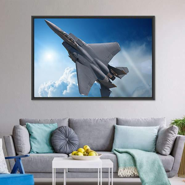 Jet Fighter Canvas Wall Art-3 Horizontal-Gallery Wrap-25" x 16"-Tiaracle