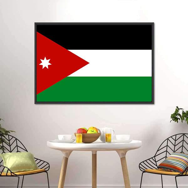 Jordan Flag Canvas Wall Art-3 Horizontal-Gallery Wrap-25" x 16"-Tiaracle