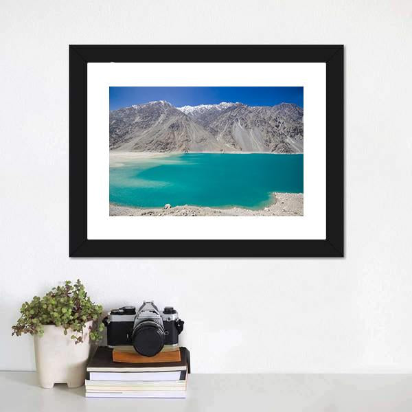 Kachura Lake In Skardu Canvas Wall Art-1 Piece-Framed Print-20" x 16"-Tiaracle