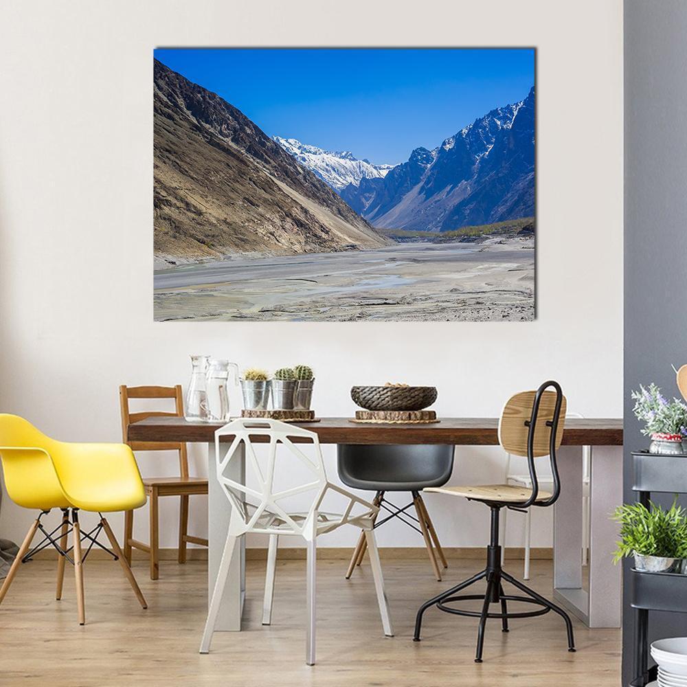 Karakorum Mountains Pakistan Canvas Wall Art-1 Piece-Gallery Wrap-48" x 32"-Tiaracle