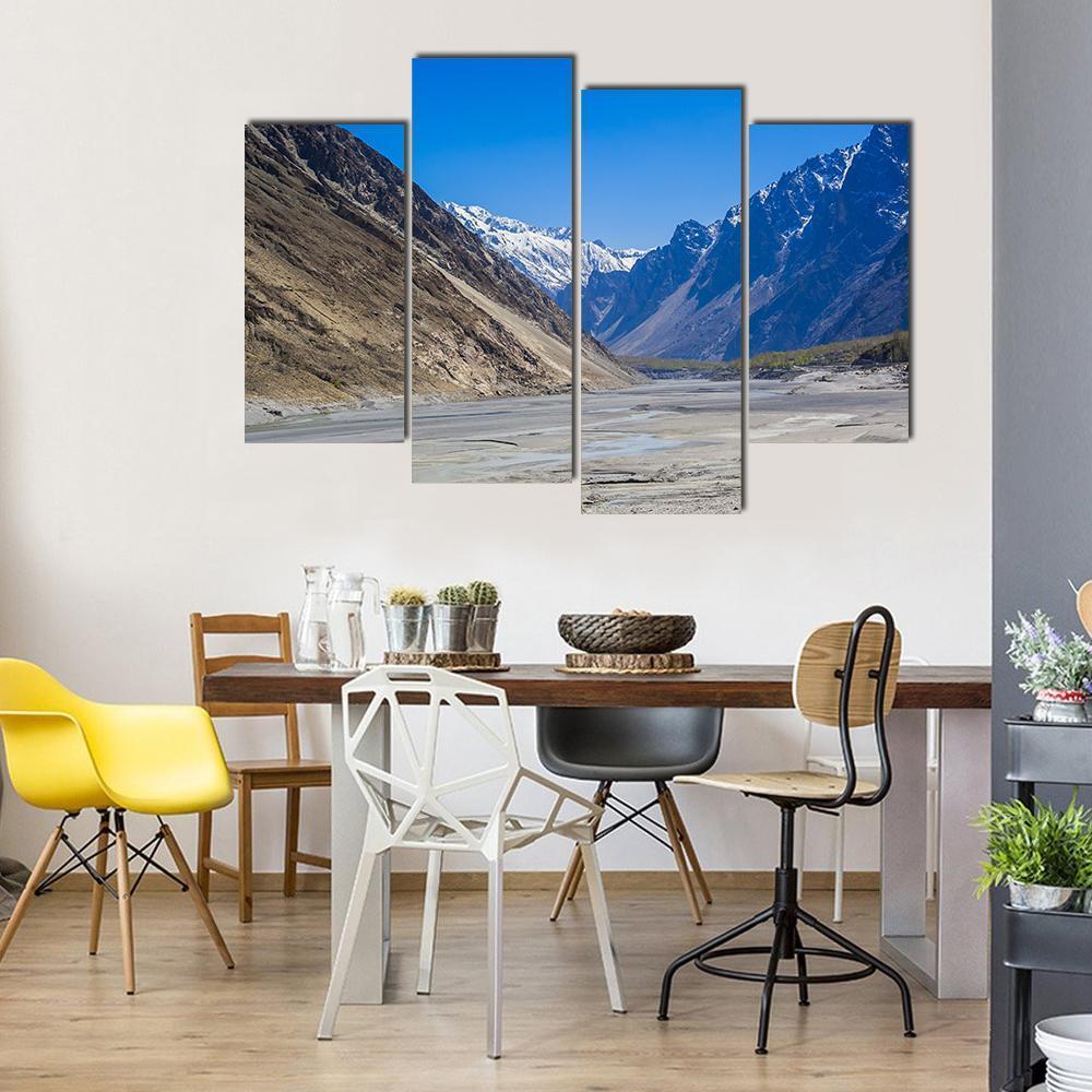 Karakorum Mountains Pakistan Canvas Wall Art-4 Pop-Gallery Wrap-50" x 32"-Tiaracle