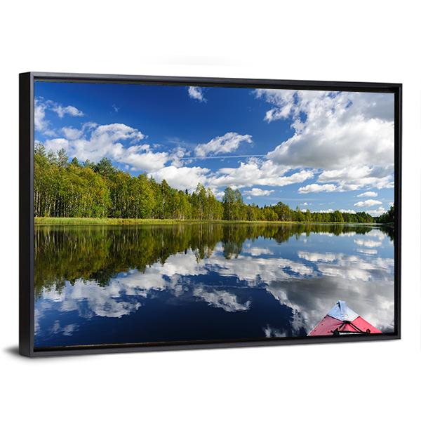 Kayaking At Northern Rivers Canvas Wall Art-3 Horizontal-Gallery Wrap-25" x 16"-Tiaracle