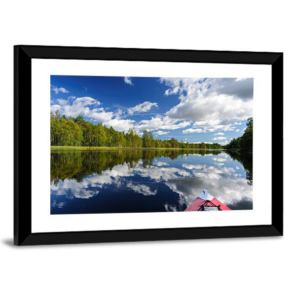 Kayaking At Northern Rivers Canvas Wall Art-3 Horizontal-Gallery Wrap-25" x 16"-Tiaracle