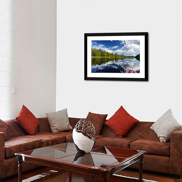 Kayaking At Northern Rivers Canvas Wall Art-3 Horizontal-Gallery Wrap-25" x 16"-Tiaracle