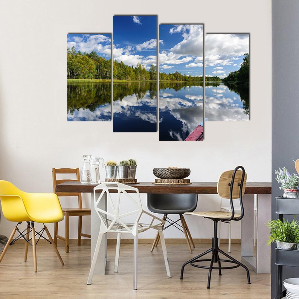 Kayaking At Northern Rivers Canvas Wall Art-4 Pop-Gallery Wrap-50" x 32"-Tiaracle