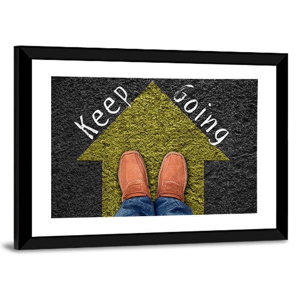 Keep going Inspirational Quote Canvas Wall Art-3 Horizontal-Gallery Wrap-25" x 16"-Tiaracle