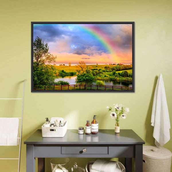 Kentucky Countryside Canvas Wall Art-1 Piece-Floating Frame-24" x 16"-Tiaracle