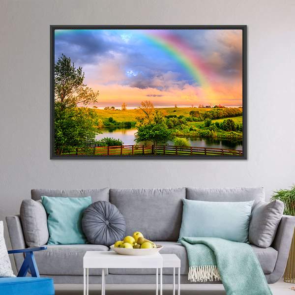 Kentucky Countryside Canvas Wall Art-3 Horizontal-Gallery Wrap-25" x 16"-Tiaracle