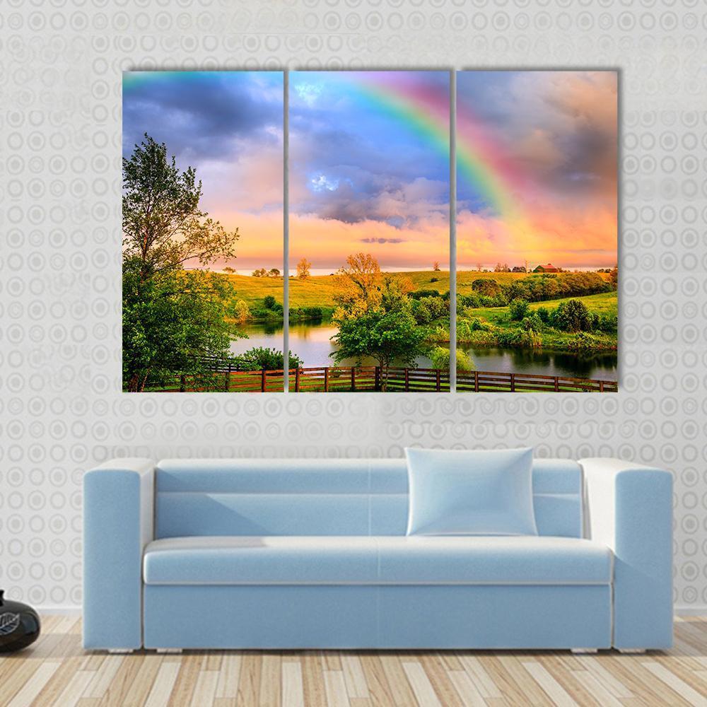 Kentucky Countryside Canvas Wall Art-3 Horizontal-Gallery Wrap-37" x 24"-Tiaracle