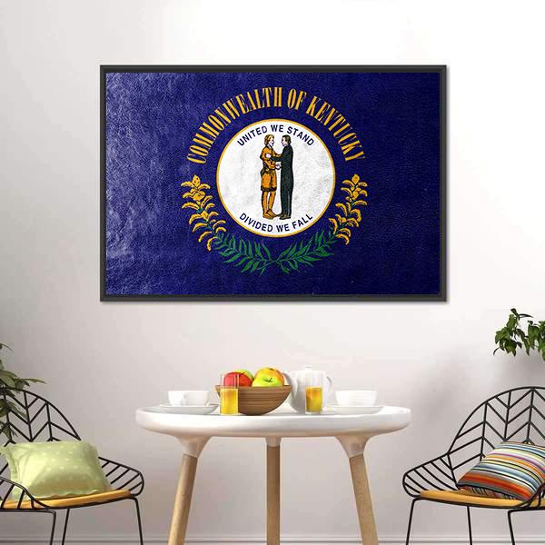 Kentucky Flag Canvas Wall Art-3 Horizontal-Gallery Wrap-25" x 16"-Tiaracle