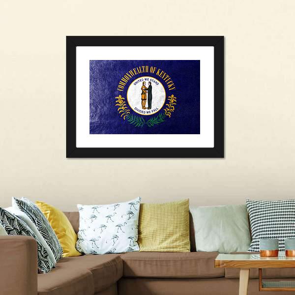 Kentucky Flag Canvas Wall Art-3 Horizontal-Gallery Wrap-25" x 16"-Tiaracle