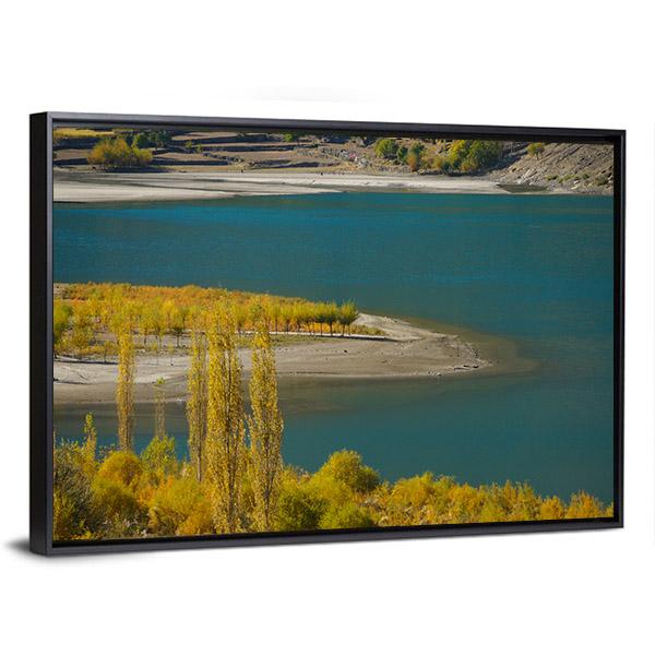 Khalti Lake Pakistan Canvas Wall Art-3 Horizontal-Gallery Wrap-25" x 16"-Tiaracle