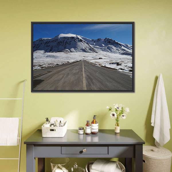 Khunjerab Pass Pakistan Canvas Wall Art-1 Piece-Floating Frame-24" x 16"-Tiaracle