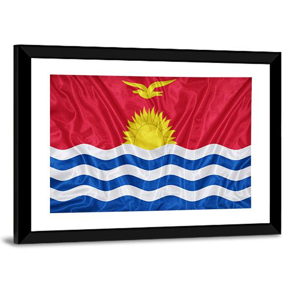 Kiribati Flag Canvas Wall Art-3 Horizontal-Gallery Wrap-25" x 16"-Tiaracle