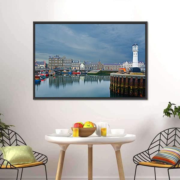 Kirkwall Harbour Scotland Canvas Wall Art-3 Horizontal-Gallery Wrap-25" x 16"-Tiaracle
