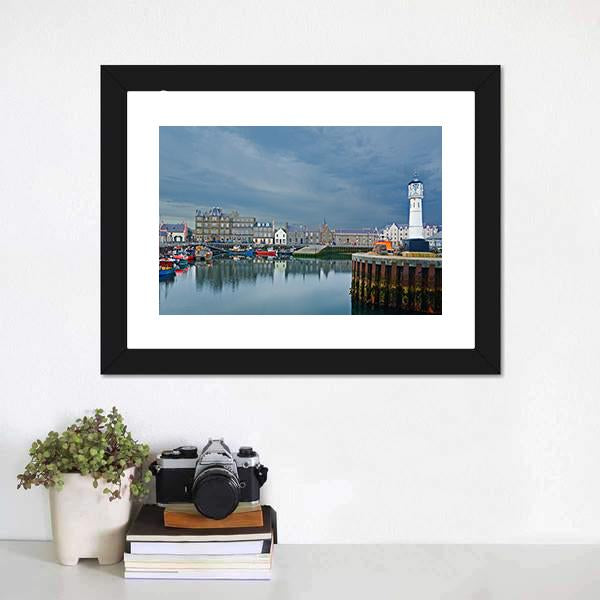 Kirkwall Harbour Scotland Canvas Wall Art-1 Piece-Framed Print-20" x 16"-Tiaracle