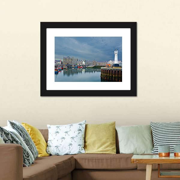 Kirkwall Harbour Scotland Canvas Wall Art-3 Horizontal-Gallery Wrap-25" x 16"-Tiaracle