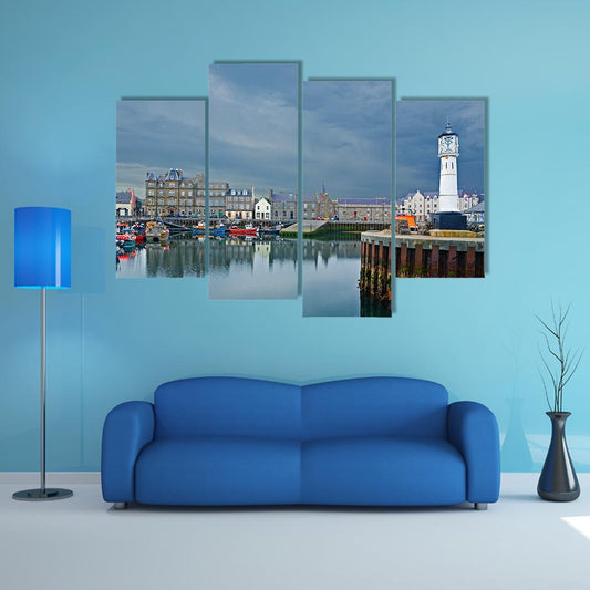 Kirkwall Harbour Scotland Canvas Wall Art-4 Pop-Gallery Wrap-50" x 32"-Tiaracle
