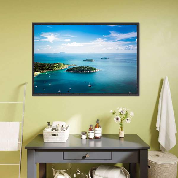 Koh Kaeo Island Thailand Canvas Wall Art-1 Piece-Floating Frame-24" x 16"-Tiaracle