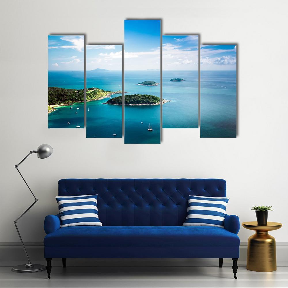 Koh Kaeo Island Thailand Canvas Wall Art-5 Pop-Gallery Wrap-47" x 32"-Tiaracle
