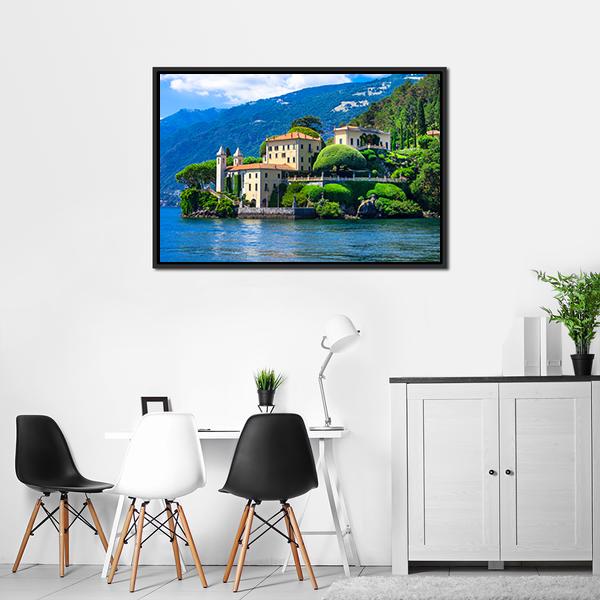 Lago Di Como Canvas Wall Art-3 Horizontal-Gallery Wrap-25" x 16"-Tiaracle