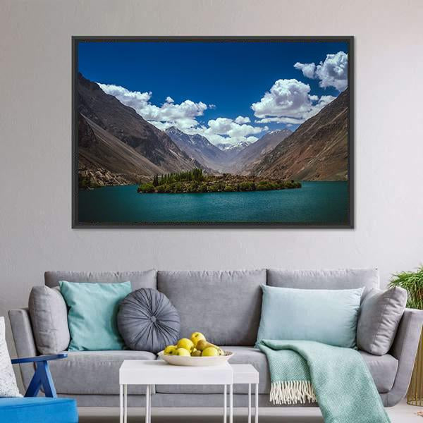 Lake In Karakoram Pakistan Canvas Wall Art-3 Horizontal-Gallery Wrap-25" x 16"-Tiaracle