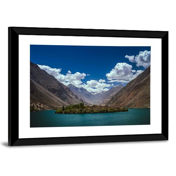 Lake In Karakoram Pakistan Canvas Wall Art-3 Horizontal-Gallery Wrap-25" x 16"-Tiaracle