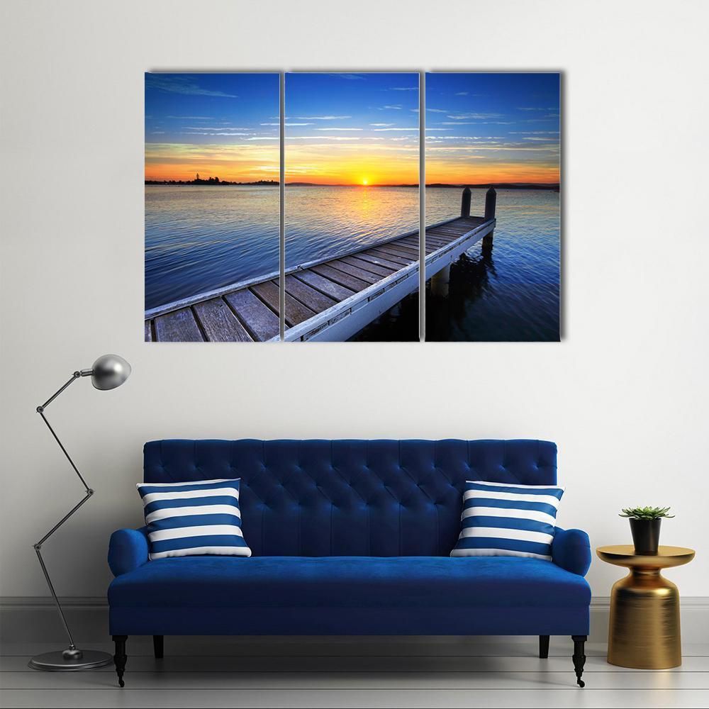 Lake Macquarie Canvas Wall Art-3 Horizontal-Gallery Wrap-37" x 24"-Tiaracle